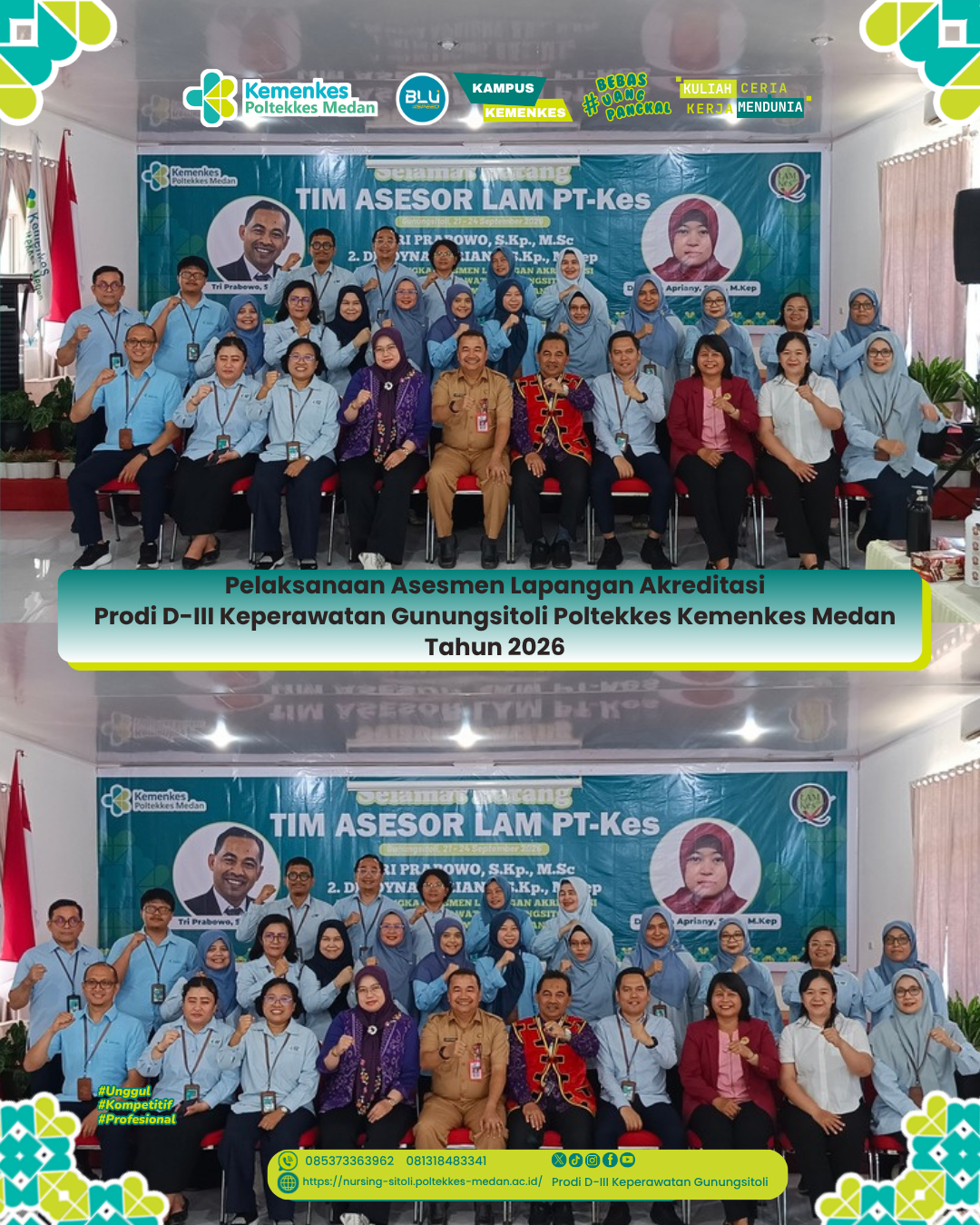 Hari Pertama Pelaksanaan Asesmen Lapangan Akreditasi Prodi D-III Keperawatan Gunungsitoli Tahun 2026